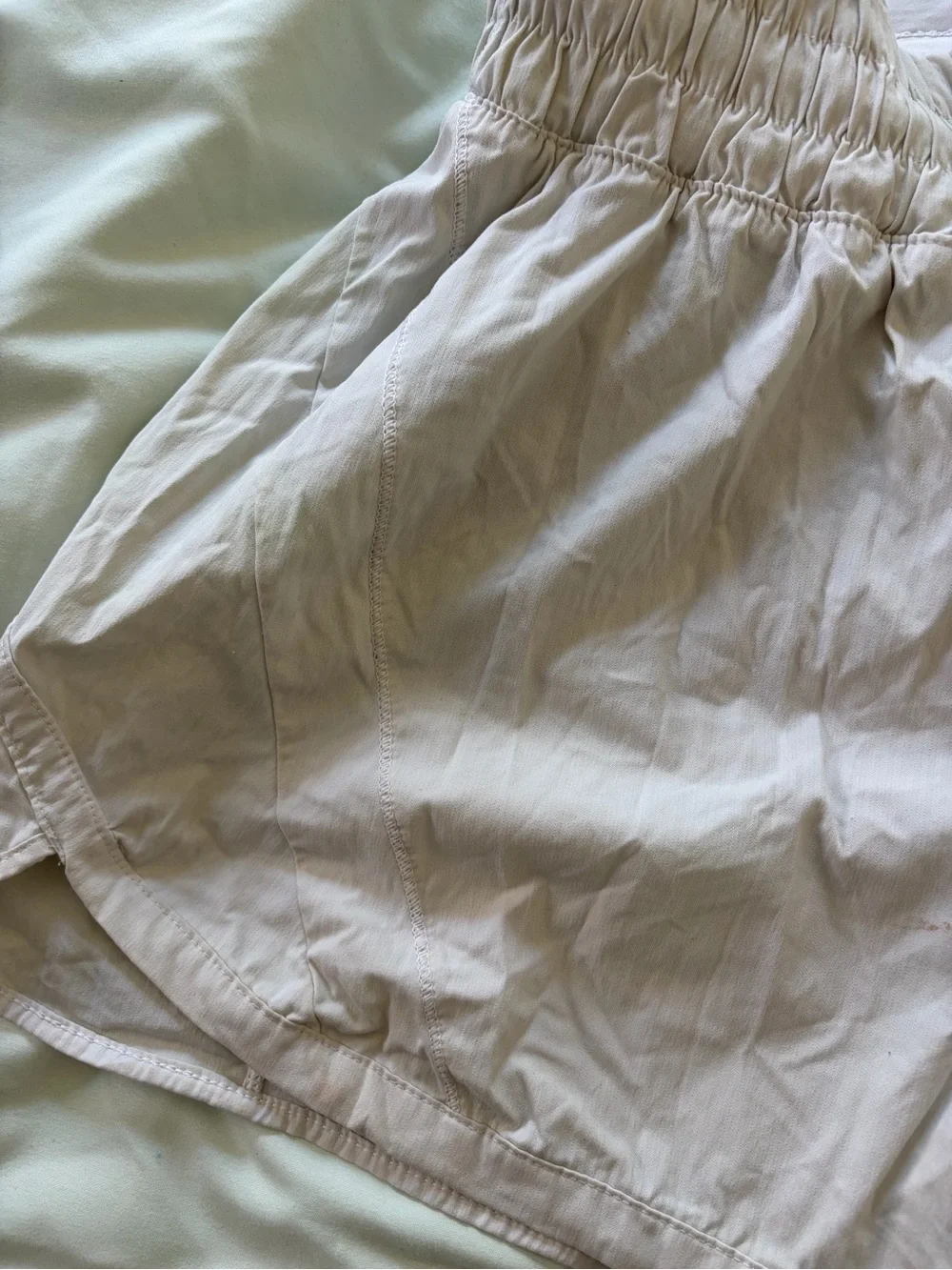 Light Gray Women's Elastic-Waist Casual Shorts
